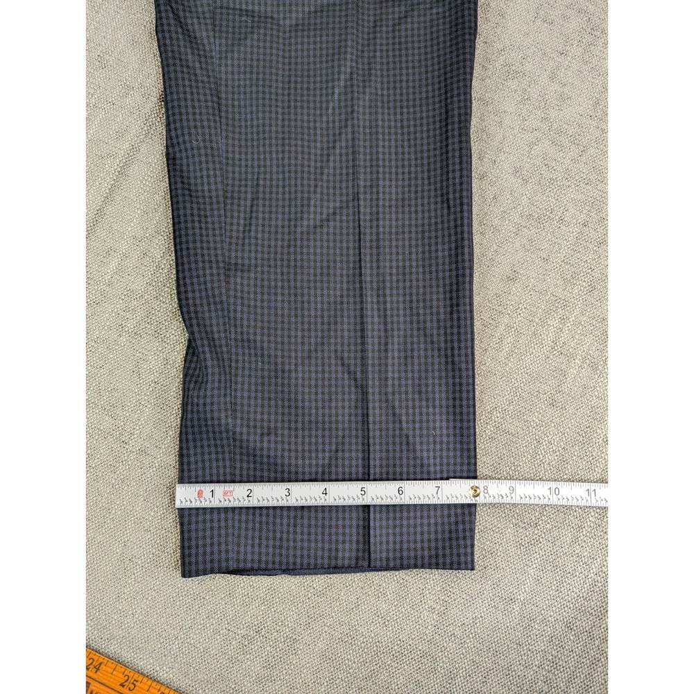 Tom Ford Dress Pants Mens 7-56R (36X29) Check Silk Wool Side Adjusters Trousers - Picture 9 of 13